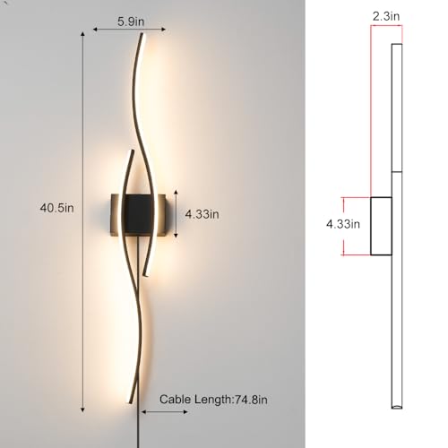 Modern Plug in Wall Sconces Set of Two (2 Count)