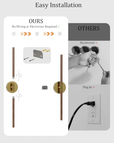 40" Battery Operated Wall Sconce Set of 2