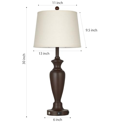 30" Tall Metal Table Lamps Set of 2 (2 Count)