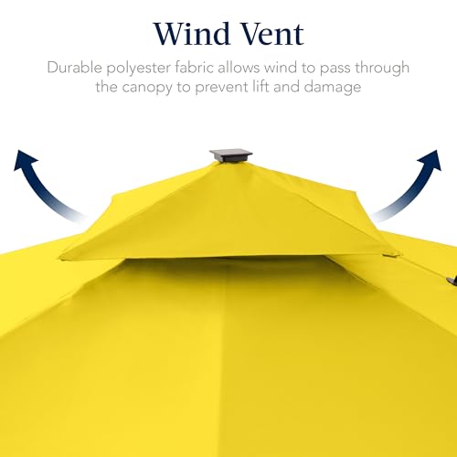9x12ft LED Cantilever Patio Umbrella w