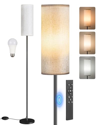 Dimmable Floor Lamp for Living Room with Remote and Foot Switch