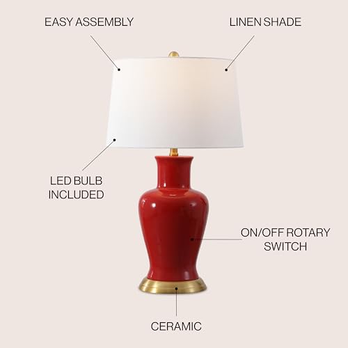 Julian Classic Ceramic Urn Metal LED Table Lamp 29"