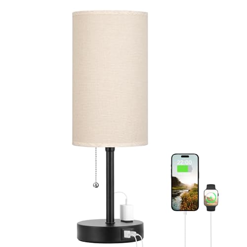 17in Bedside Table Lamp for Bedroom