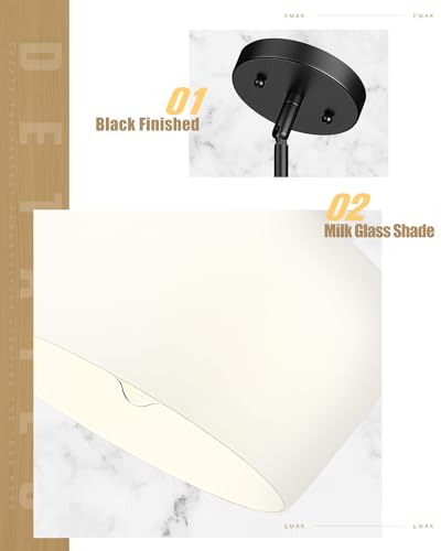 Modern 8 Inch Black Pendant Light