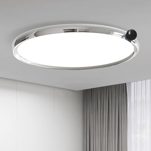 Chrome Round Flat Panel Light