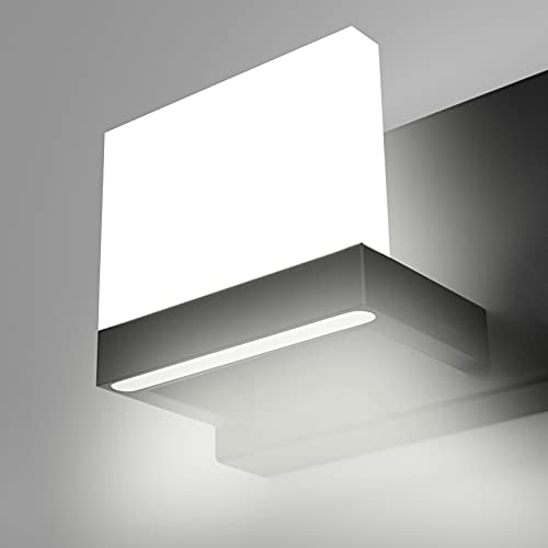 8 Lights Modern LED Black Vanity Light for Bathroom Wall Light Up and Down LED Bathroom Light Fixtures Over Mirror (8 Count)