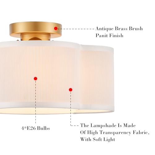 Gold Semi Flush Mount Ceiling Lights