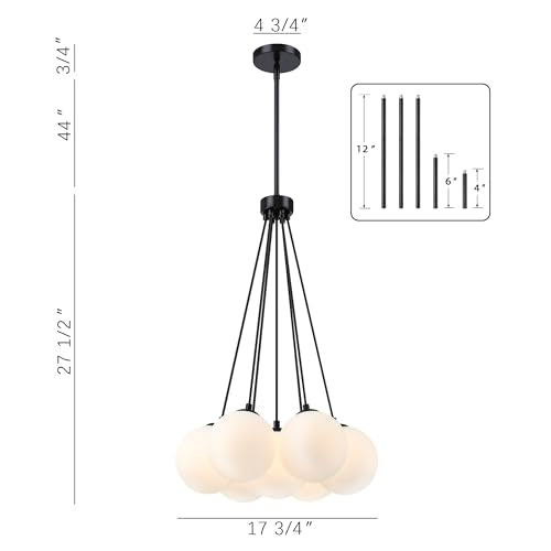 Modern Sputnik Glass Chandelier