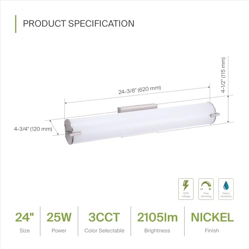 LED 24" Vanity Wall Mount Light Fixture