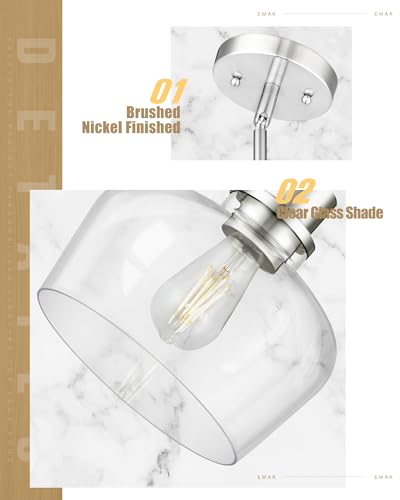 10 Inch Brushed Nickel Pendant Light