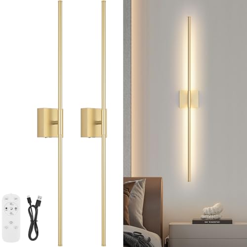 Battery Operated Wall Sconce Set of Two with Remote Control (2 Count)