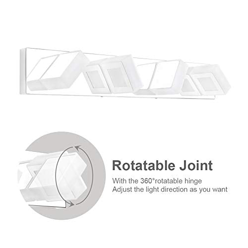 Chrome Vanity Lights for Bathroom Adjustable Acrylic Chrome Modern LED Bathroom Vanity Lights Over Mirror