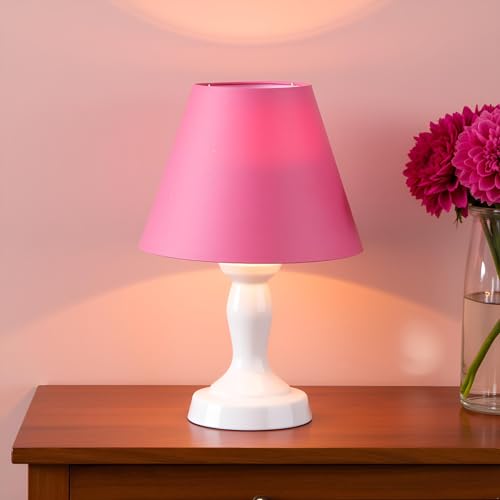 56043 Empire Uno Lamp Shade in Rose Red Parchment Wrinkled Paper