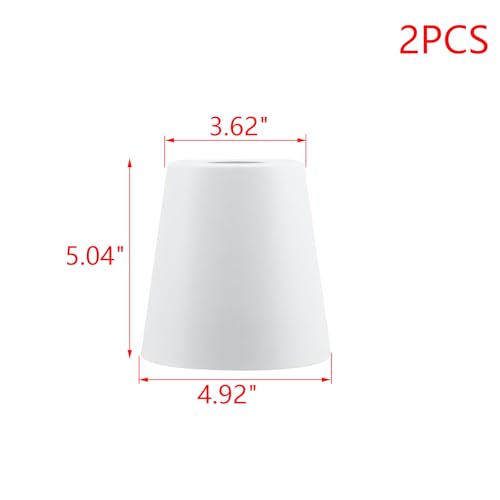 2PCS White Barrel Metal Lampshade (2 Count)