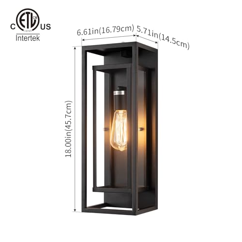 18" Dusk to Dawn Outdoor Wall Sconce (2 Count)
