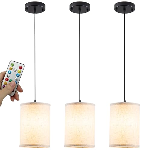 Battery Operated Pendant Light with Remote