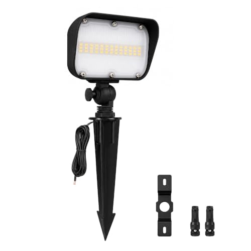Low Voltage Landscape Flood Light (12W Warm White (3000K) / 1 Pack(Wiring Required))