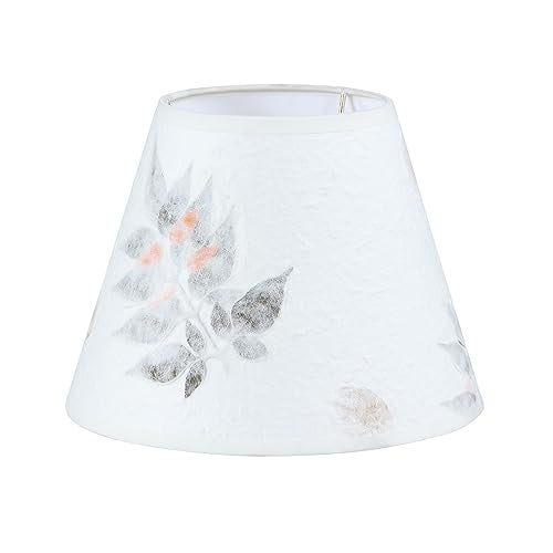 56038 Empire Uno Lamp Shade in White with Petal Paper