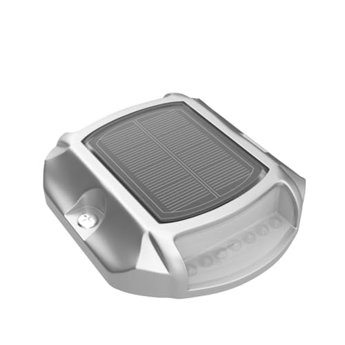 Solar Driveway Dock Deck LED Outdoor Lights 2 Colors Modes 4 Pack (4 count)