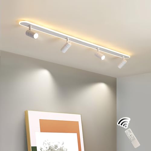 Modern LED Ceiling Light with 4 Spotlights