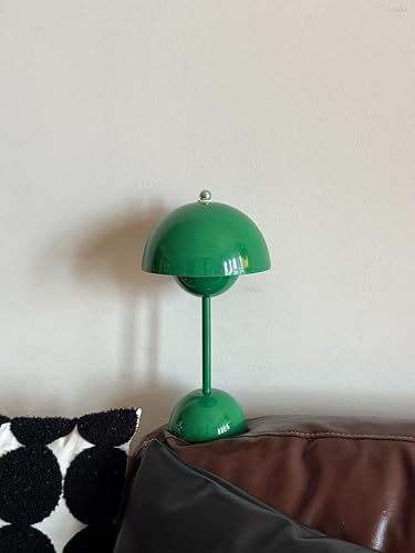Modern Flower Bud Lamp 12" Cordless Touch Lamp Dimmable 2600mAh Rechargeable Desk Lamp Nordic Minimalist Mushroom Lamp Nightstand Bedside Lamp for Bedroom Living Room