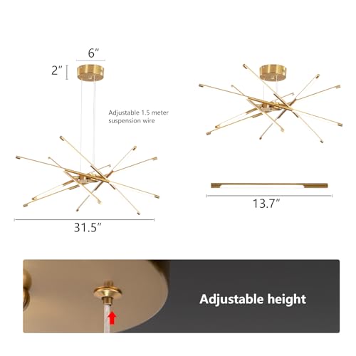 Modern Gold Chandelier