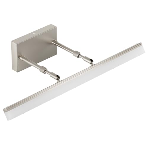 24 inch Modern Brushed Nickel Vanity Light Adjustable Bathroom Light Fixtures Over Mirror Rotatable Vanity Lighting 5500K