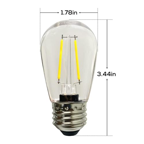 5 Pack 2W S14 Replacement LED Bulbs (5 Count)