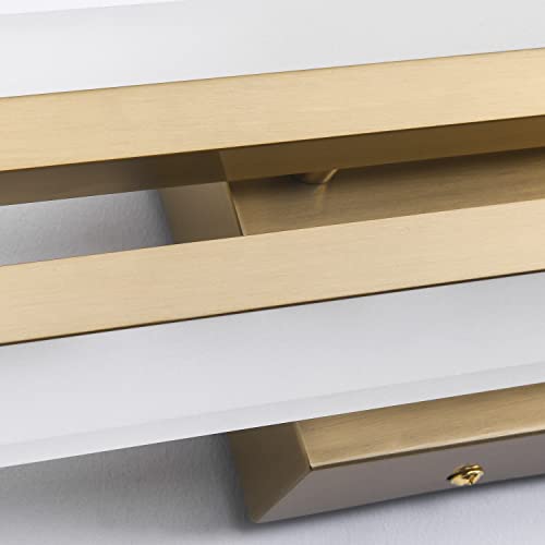 32 Inch LED Vanity Light Brushed Gold Bathroom Light Fixtures Over Mirror Modern Bath Wall Lighting Bar Dimmable
