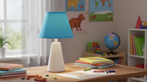 58915 Transitional Hardback Empire Shape UNO Construction Lamp Shade in Azure