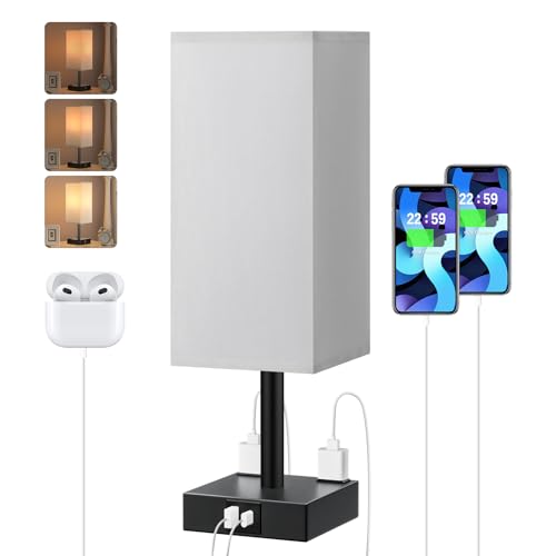 Grey Touch Table Lamp for Bedroom