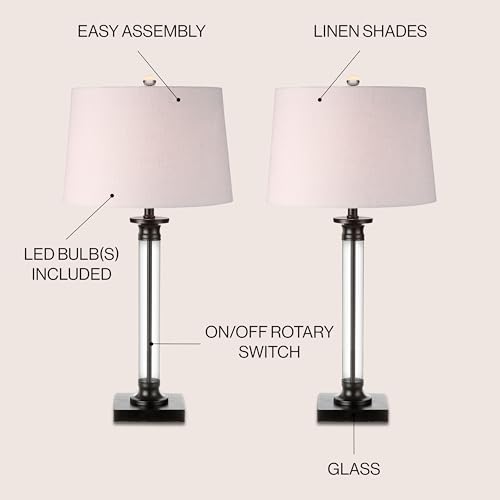 Mason 30" Glass and Metal Table Lamp