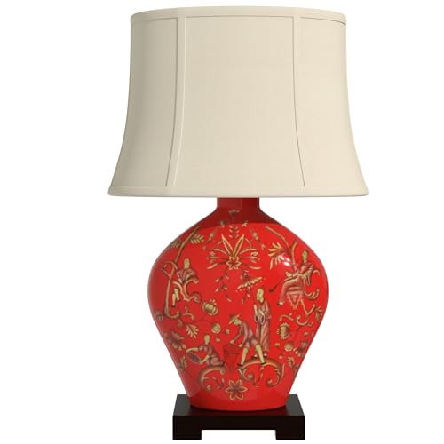 Oriental Furniture 27" Fruitful Harvest Porcelain Lamp