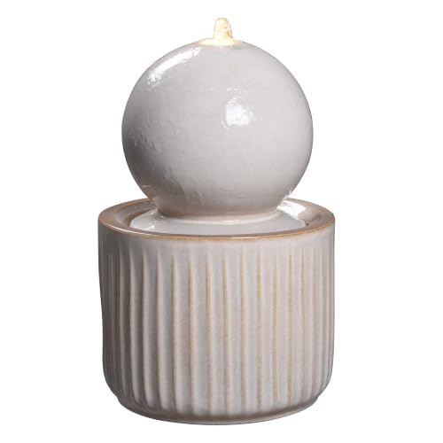 Ivory Ceramic Sphere Fountain