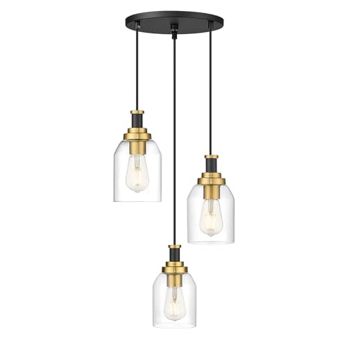 3 Light Pendant Light Fixture (2 Count)