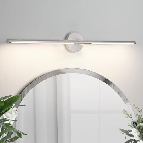 Brushed Nickel Bathroom Light Fixtures Over Mirror 43 Inch