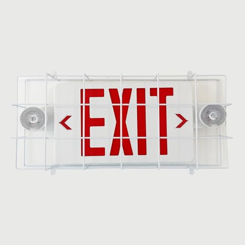 Exit Sign Combo with Wire Cage