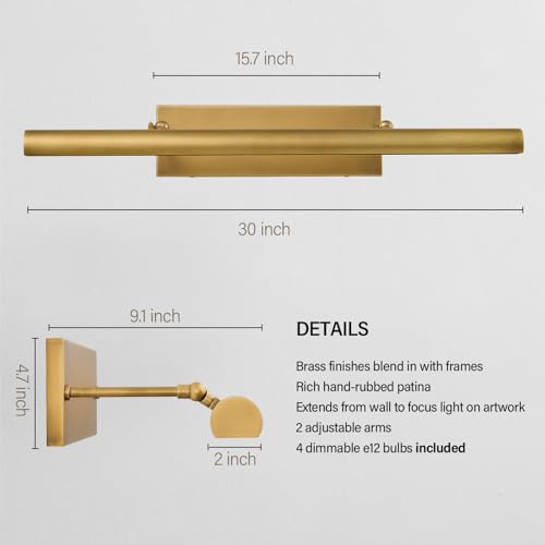 Brass Picture Lights for Wall