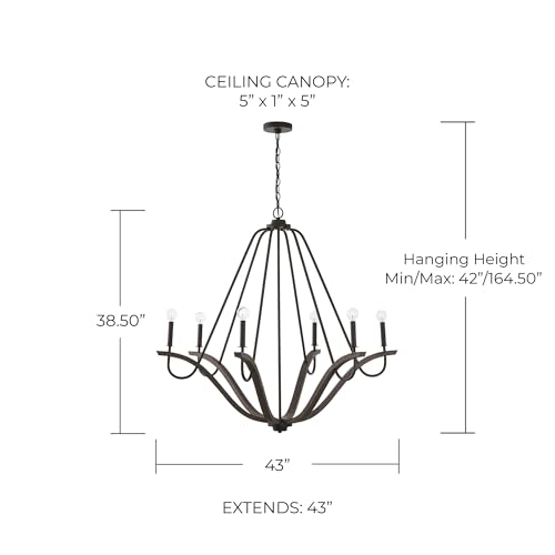 447662CK Clive Farmhouse Handcrafted Mango Wood Chandelier