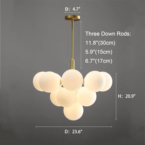 23.6in Mid Century Modern Chandelier 13
