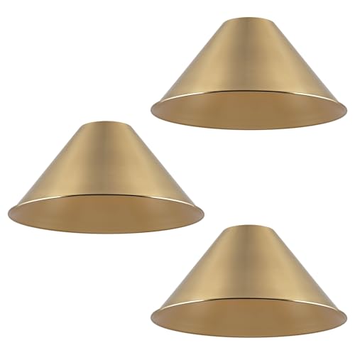 14" Large Industrial Metal Pendant Light Shade Covers (3 Count)