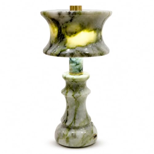 Cordless Green Marble Touch Lamp