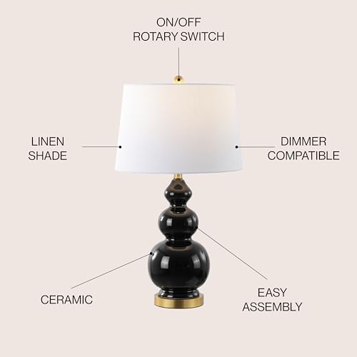 Bowen 27.5" Ceramic Triple Gourd Table Lamp