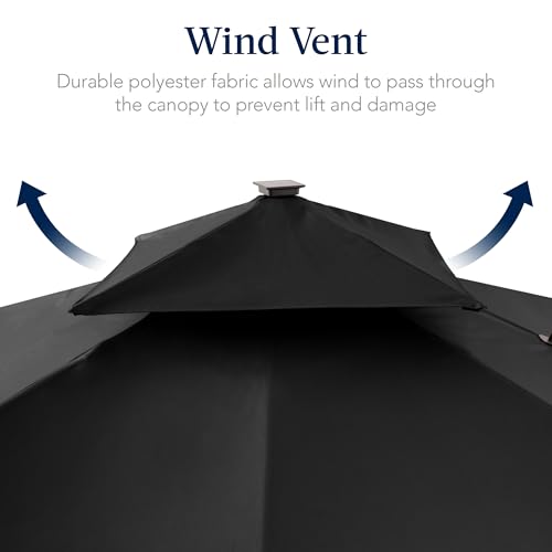 9x12ft LED Cantilever Patio Umbrella w
