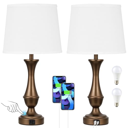 Touch Lamps for Nightstand (2 Count)