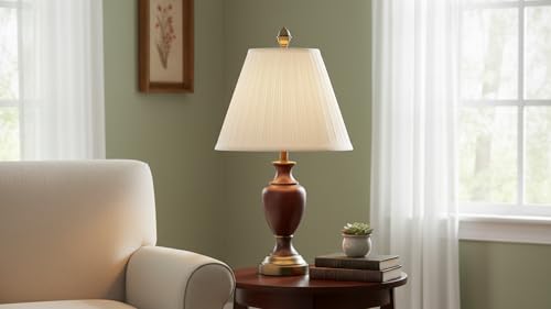 33026A Transitional Pleated Empire Shape Spider Construction Lamp Shade in Rice White