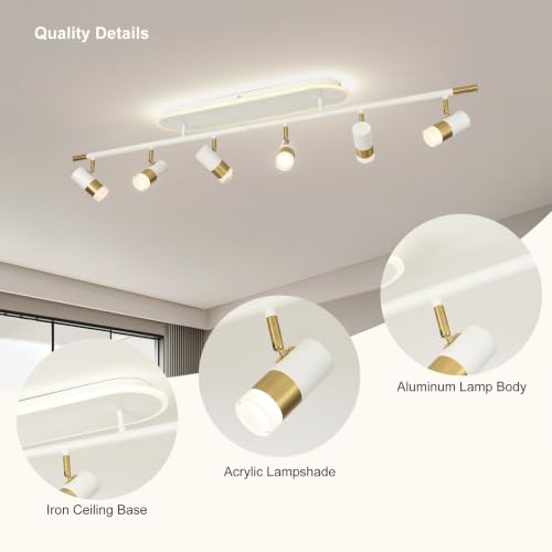 6 Light LED Track Lighting Fixtures Ceiling