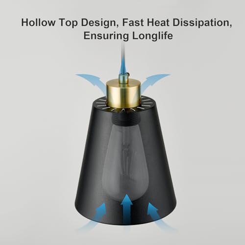 Matte Black Mini Pendant Light 7.87in Cone Kitchen Island Pendant Lighting