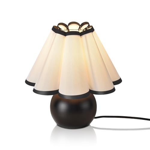 Matte Black Small Touch Control Table Lamp for Bedroom