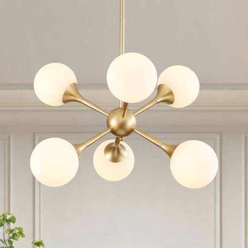 26" Glass Globe Chandelier 6